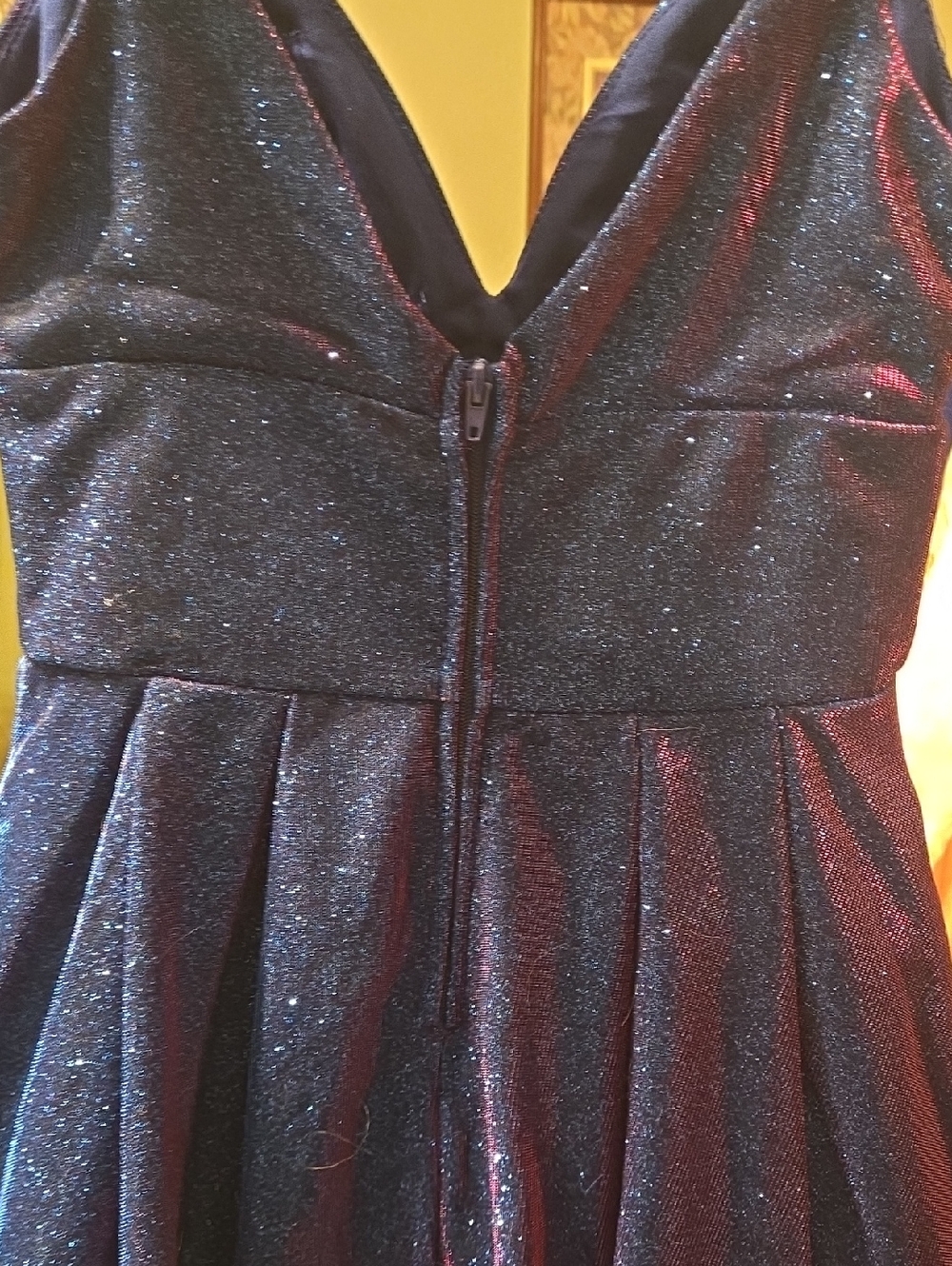 B Darlin Blue to Purple Glitter Ombre Mini Dress - Picture 4 of 5